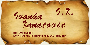 Ivanka Kamatović vizit kartica